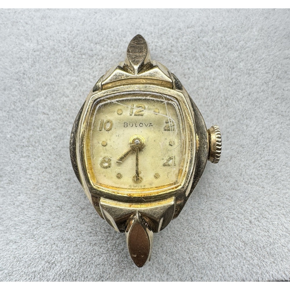 1957 Bulova Ladies Watch L7 10K RGP Bezel 6BC Movement Vintage Parts/repair